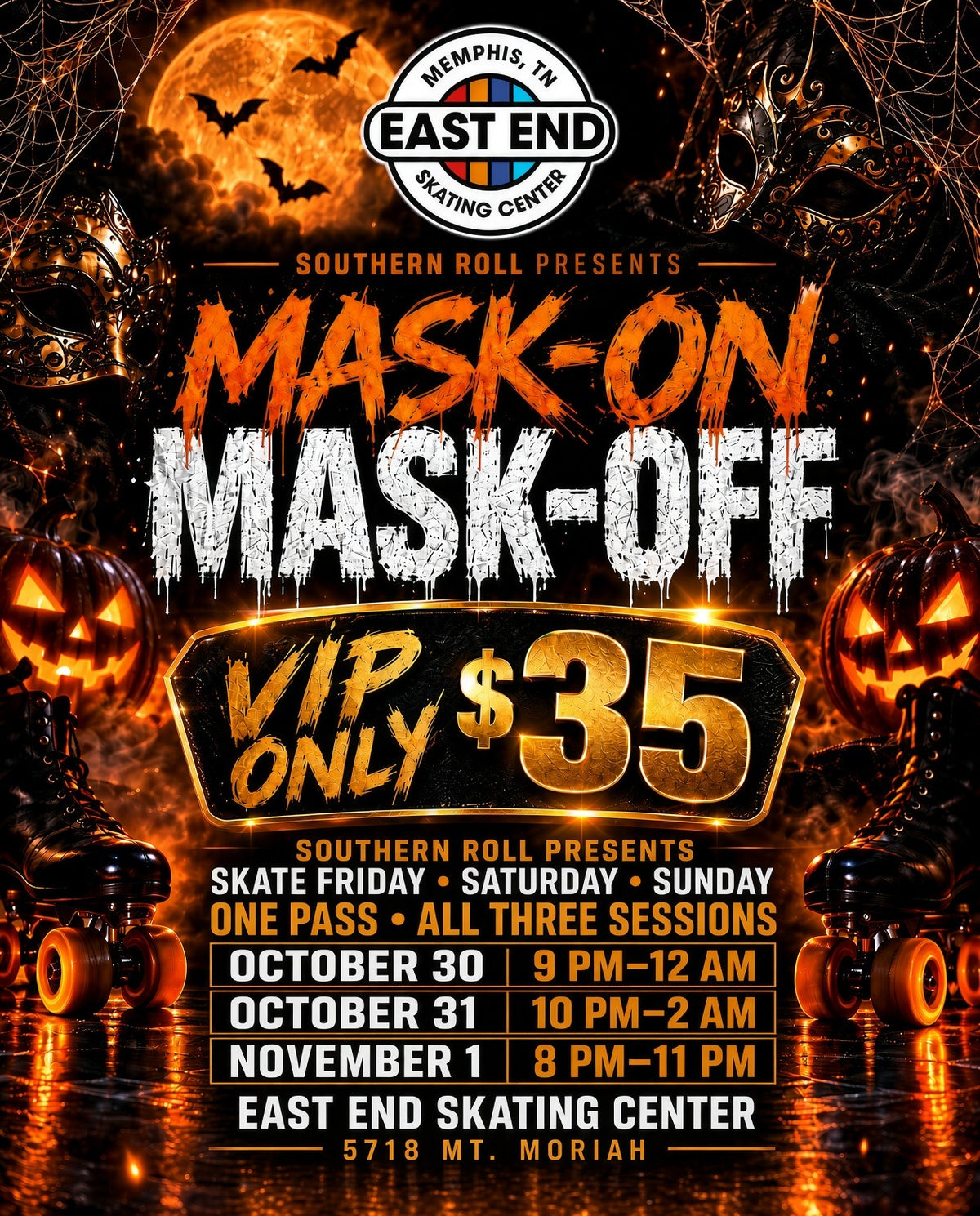 Mask-On Mask-Off VIP weekend pass at East End Skating Center